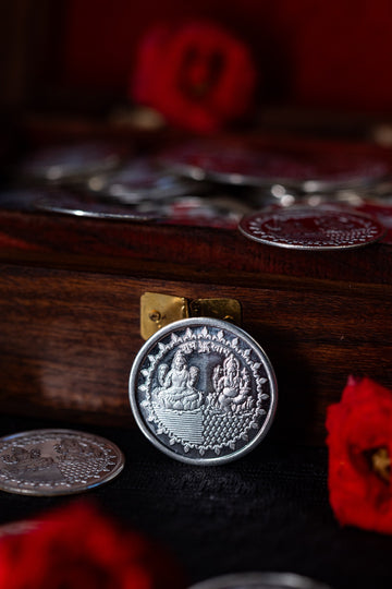 Lakshmi Ganesh Sri Yantra Coin