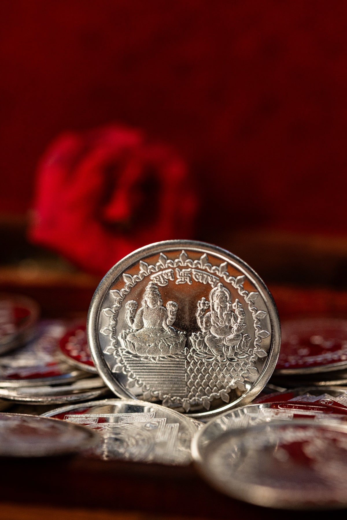 Lakshmi Ganesh Sri Yantra Coin