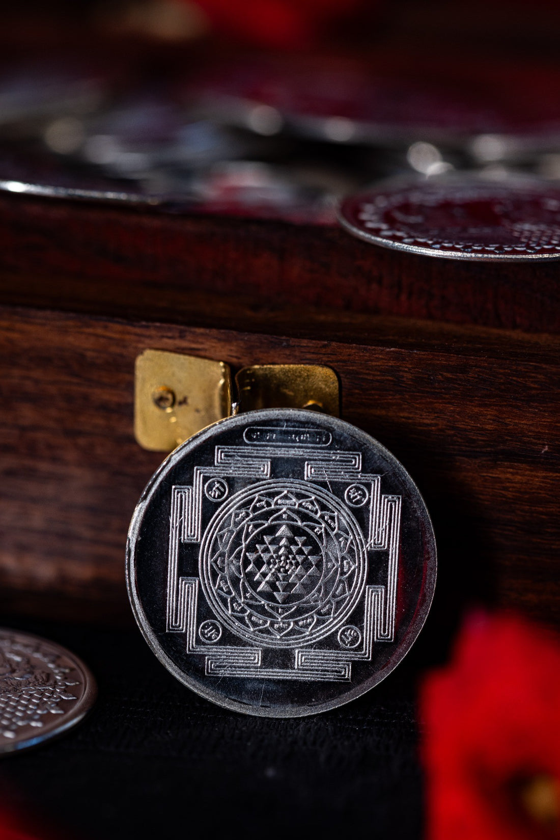 Lakshmi Ganesh Sri Yantra Coin